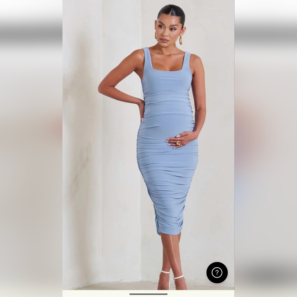 Club L London Powder Blue Maternity Dress size 8